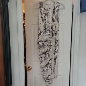 Nine Britton Snake Print Dress - Black and Cream